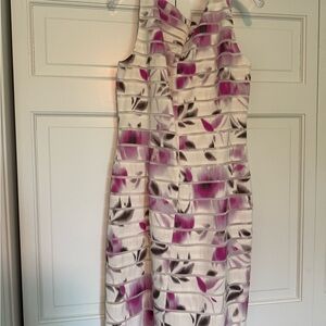 Ann Taylor Purple Cowl Neck Sheath Dress for Weddings